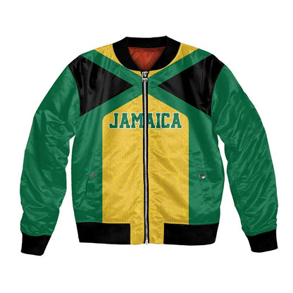 Afro-Jamaicans Football Custom Bomber Jacket Gold Ethnic Motifs