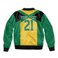 Afro-Jamaicans Football Custom Bomber Jacket Gold Ethnic Motifs
