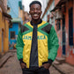 Afro-Jamaicans Football Custom Bomber Jacket Gold Ethnic Motifs