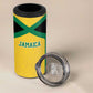 Afro-Jamaicans Football Custom 4 in 1 Can Cooler Tumbler Gold Ethnic Motifs