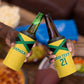 Afro-Jamaicans Football Custom 4 in 1 Can Cooler Tumbler Gold Ethnic Motifs