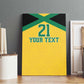 Afro-Jamaicans Football Custom Canvas Wall Art Gold Ethnic Motifs