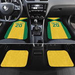 Afro-Jamaicans Football Custom Car Mats Gold Ethnic Motifs