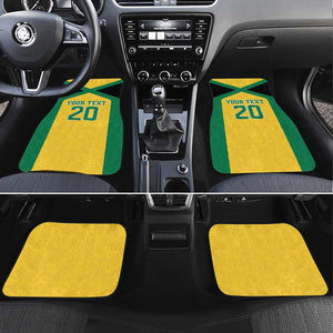 Afro-Jamaicans Football Custom Car Mats Gold Ethnic Motifs