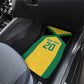Afro-Jamaicans Football Custom Car Mats Gold Ethnic Motifs