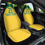 Afro-Jamaicans Football Custom Car Seat Cover Gold Ethnic Motifs