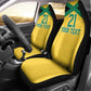 Afro-Jamaicans Football Custom Car Seat Cover Gold Ethnic Motifs