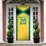 Afro-Jamaicans Football Custom Door Cover Gold Ethnic Motifs