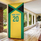 Afro-Jamaicans Football Custom Door Cover Gold Ethnic Motifs