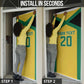 Afro-Jamaicans Football Custom Door Cover Gold Ethnic Motifs