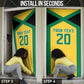 Afro-Jamaicans Football Custom Door Cover Gold Ethnic Motifs