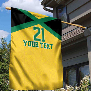 Afro-Jamaicans Football Custom Garden Flag Gold Ethnic Motifs