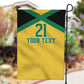 Afro-Jamaicans Football Custom Garden Flag Gold Ethnic Motifs