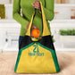 Afro-Jamaicans Football Custom Grocery Bag Gold Ethnic Motifs
