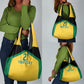 Afro-Jamaicans Football Custom Grocery Bag Gold Ethnic Motifs