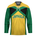 Afro-Jamaicans Football Custom Hockey Jersey Gold Ethnic Motifs