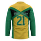 Afro-Jamaicans Football Custom Hockey Jersey Gold Ethnic Motifs