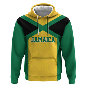 Afro-Jamaicans Football Custom Hoodie Gold Ethnic Motifs