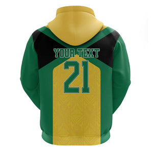 Afro-Jamaicans Football Custom Hoodie Gold Ethnic Motifs