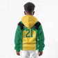 Afro-Jamaicans Football Custom Kid Hoodie Gold Ethnic Motifs