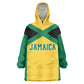 Afro-Jamaicans Football Custom Kid Wearable Blanket Hoodie Gold Ethnic Motifs