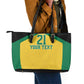 Afro-Jamaicans Football Custom Leather Tote Bag Gold Ethnic Motifs