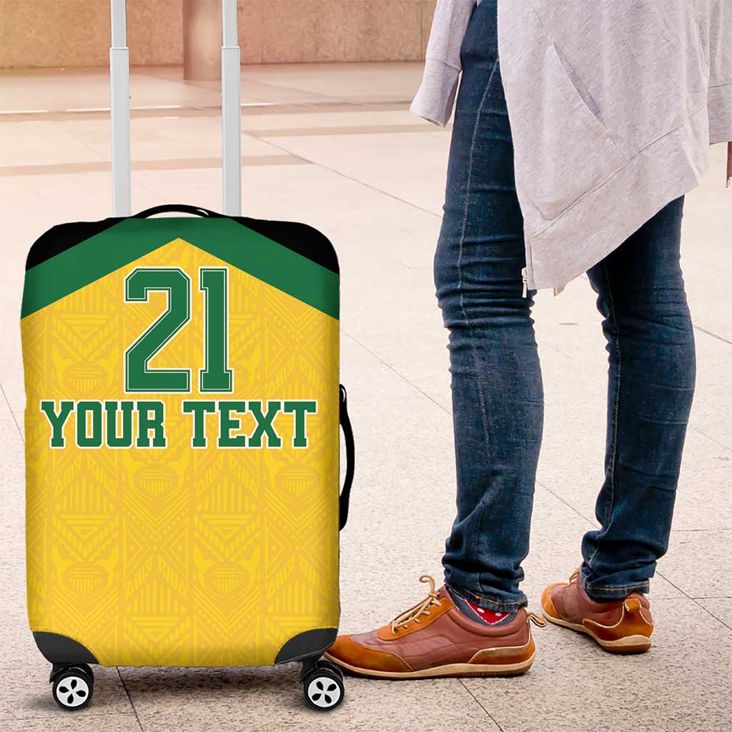 Afro-Jamaicans Football Custom Luggage Cover Gold Ethnic Motifs