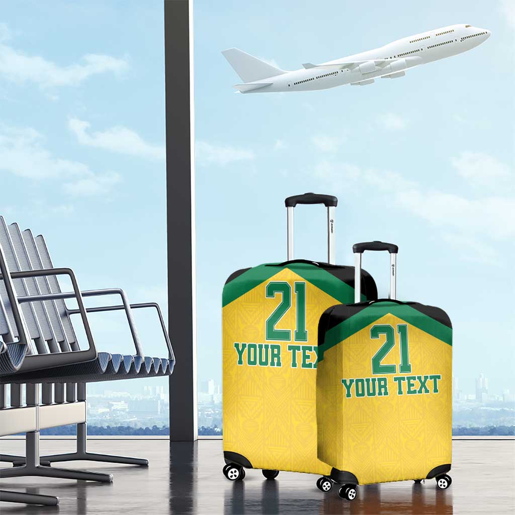 Afro-Jamaicans Football Custom Luggage Cover Gold Ethnic Motifs