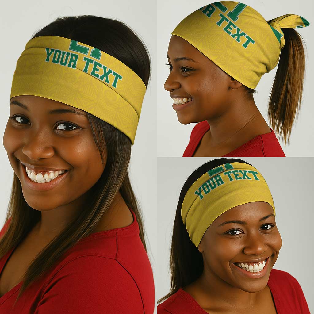 Afro-Jamaicans Football Custom Neck Gaiter Gold Ethnic Motifs LT9