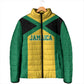 Afro-Jamaicans Football Custom Padded Jacket Gold Ethnic Motifs