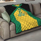 Afro-Jamaicans Football Custom Quilt Gold Ethnic Motifs