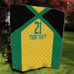 Afro-Jamaicans Football Custom Quilt Gold Ethnic Motifs