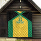 Afro-Jamaicans Football Custom Quilt Gold Ethnic Motifs