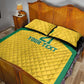 Afro-Jamaicans Football Custom Quilt Bed Set Gold Ethnic Motifs