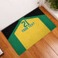 Afro-Jamaicans Football Custom Rubber Doormat Gold Ethnic Motifs