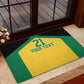 Afro-Jamaicans Football Custom Rubber Doormat Gold Ethnic Motifs