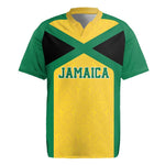 Afro-Jamaicans Football Custom Rugby Jersey Gold Ethnic Motifs