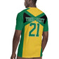 Afro-Jamaicans Football Custom Rugby Jersey Gold Ethnic Motifs