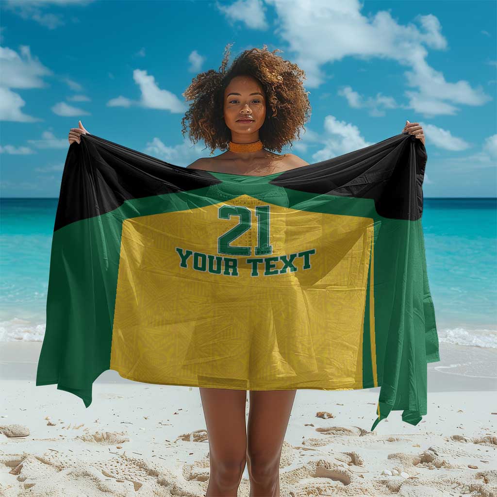 Afro-Jamaicans Football Custom Sarong Gold Ethnic Motifs