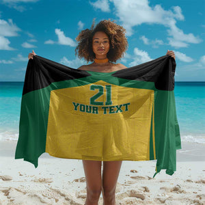 Afro-Jamaicans Football Custom Sarong Gold Ethnic Motifs