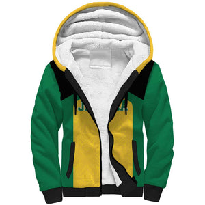 Afro-Jamaicans Football Custom Sherpa Hoodie Gold Ethnic Motifs