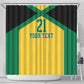 Afro-Jamaicans Football Custom Shower Curtain Gold Ethnic Motifs