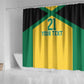 Afro-Jamaicans Football Custom Shower Curtain Gold Ethnic Motifs