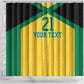Afro-Jamaicans Football Custom Shower Curtain Gold Ethnic Motifs