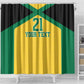 Afro-Jamaicans Football Custom Shower Curtain Gold Ethnic Motifs