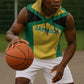 Afro-Jamaicans Football Custom Sleeveless Hoodie Gold Ethnic Motifs - African Pride
