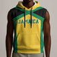 Afro-Jamaicans Football Custom Sleeveless Hoodie Gold Ethnic Motifs - African Pride