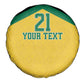 Afro-Jamaicans Football Custom Spare Tire Cover Gold Ethnic Motifs