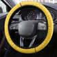 Afro-Jamaicans Football Steering Wheel Cover Gold Ethnic Motifs