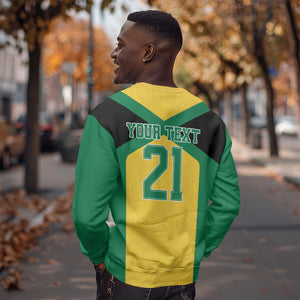 Afro-Jamaicans Football Custom Sweatshirt Gold Ethnic Motifs